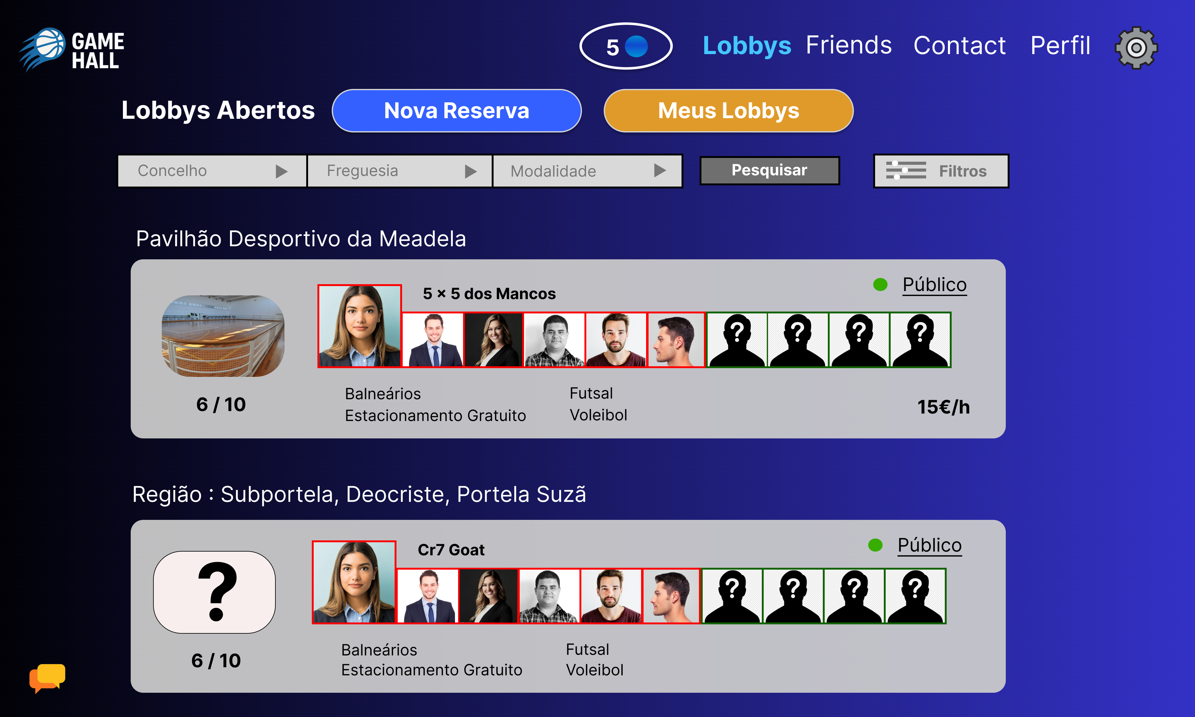 Lobbies abertos