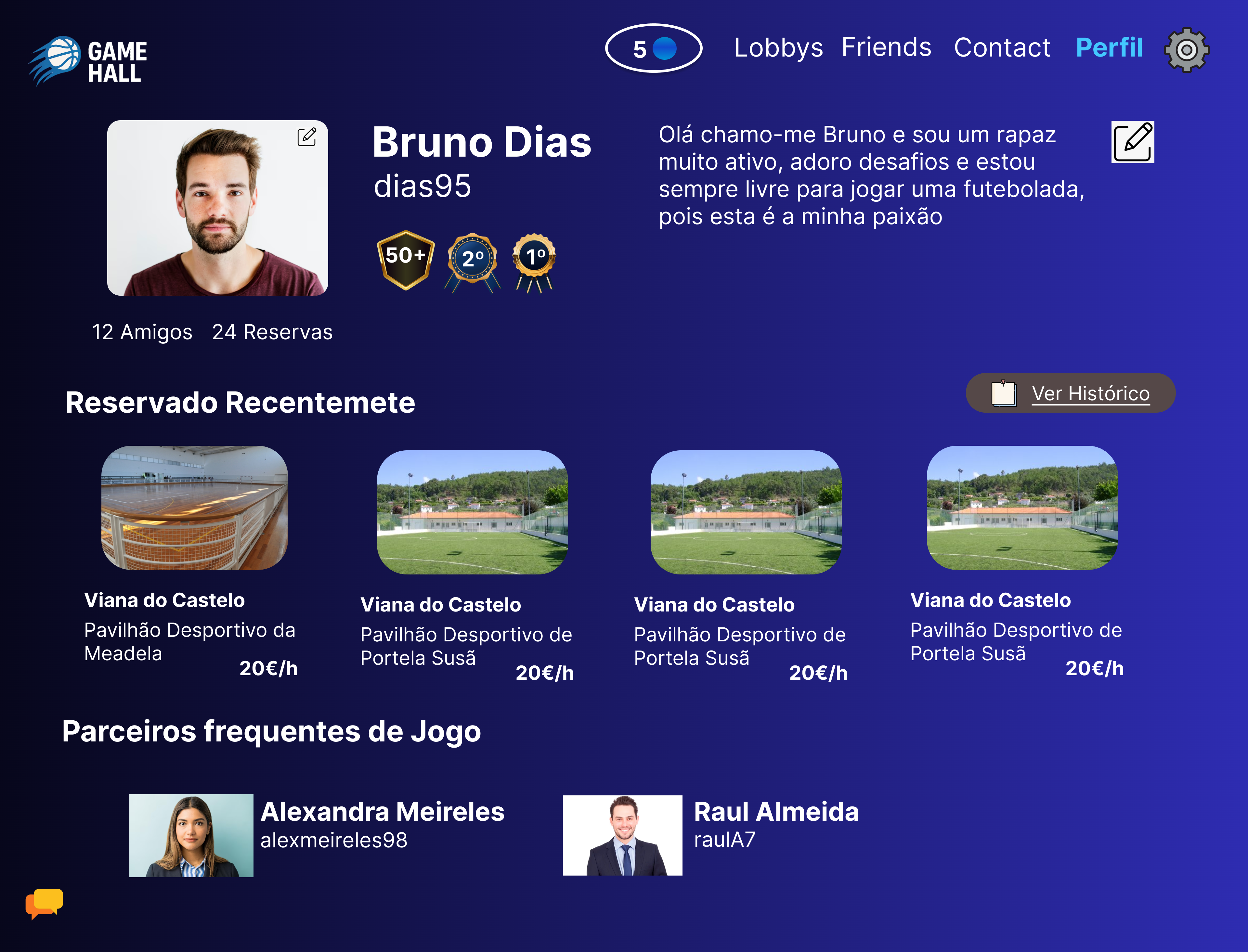 Perfil do utilizador